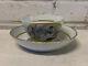 Antique Grisaille Painted Tea Cup / Bowl & Saucer With Cupid & Flora Carriage Dec