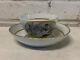 Antique Grisaille Painted Tea Cup / Bowl & Saucer With Cupid & Flora Carriage Dec