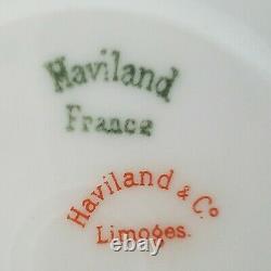 Antique HAVILAND & Co LIMOGES FRANCE Tea Cup/Saucer Set Brown Gold Floral EUC