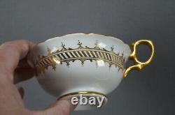 Antique Hammersley Turquoise Enamel & Gold Tea Cup & Saucer Circa 1887-1912