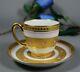 Antique Hand Painted French Porcelain Limoges Tea Cup And Saucer Gold Encrusted