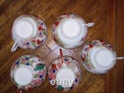 Antique Handpainted Geisha Ware 16 Piece Lot Teacups, Saucers, Cream And Sugar