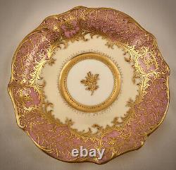 Antique Hirsch Dresden Tea Cup & Saucer, Scenic, Elaborate Gilding