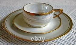 Antique Hutschenreuther Tea Cup, Saucer, Dessert Plate Set of 4