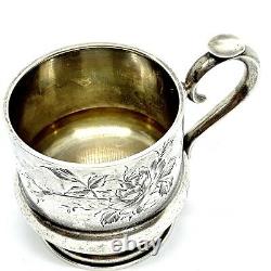 Antique Imperial Russian Silver 84 Tea Cup Holder