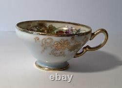 Antique JPL Nippon Hand Painted Fine Detailed Gold Leaf Tea Cup