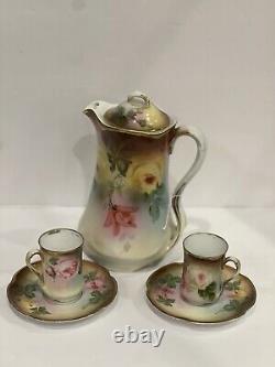 Antique J&C Bavaria Louise Porcelain 9 Server & 2 Tea Cup & Saucer Germany