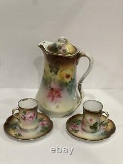 Antique J&C Bavaria Louise Porcelain 9 Server & 2 Tea Cup & Saucer Germany
