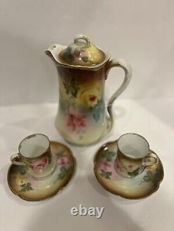 Antique J&C Bavaria Louise Porcelain 9 Server & 2 Tea Cup & Saucer Germany