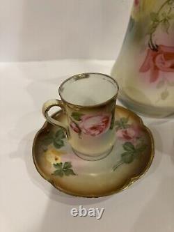 Antique J&C Bavaria Louise Porcelain 9 Server & 2 Tea Cup & Saucer Germany