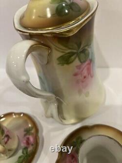 Antique J&C Bavaria Louise Porcelain 9 Server & 2 Tea Cup & Saucer Germany