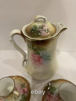 Antique J&C Bavaria Louise Porcelain 9 Server & 2 Tea Cup & Saucer Germany