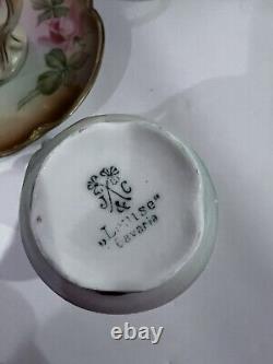 Antique J&C Bavaria Louise Porcelain 9 Server & 2 Tea Cup & Saucer Germany