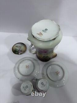 Antique J&C Bavaria Louise Porcelain 9 Server & 2 Tea Cup & Saucer Germany