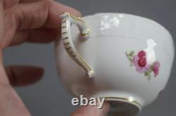 Antique KPM Berlin Hand Painted KPM74 Floral Butterfly & Gold Tea Cup & Saucer G