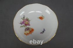 Antique KPM Berlin Hand Painted KPM74 Floral Butterfly & Gold Tea Cup & Saucer G