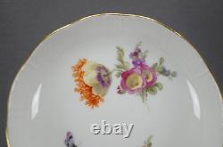 Antique KPM Berlin Hand Painted KPM74 Floral Butterfly & Gold Tea Cup & Saucer G