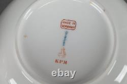 Antique KPM Berlin Hand Painted KPM74 Floral Butterfly & Gold Tea Cup & Saucer G