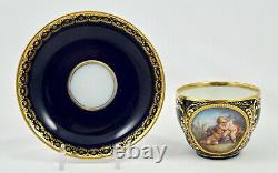 Antique KPM Royal Berlin Tea Cup & Saucer