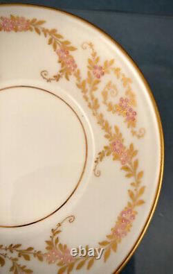 Antique KPM Tea Cup & Saucer, Scenic, Jeweled