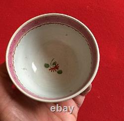 Antique King's Rose Creamware Pearlware Tea Cup Bowl 19th century 1810 1820