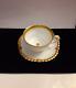 Antique Limoges Franceteacup And Saucer Gold And Fleur Beaded Pattern