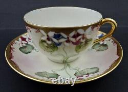 Antique Limoges Tea Cup & Saucer, Pickard Artist