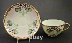 Antique Limoges Tea Cup & Saucer, Pickard Artist