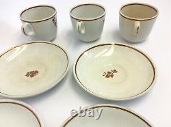 Antique Lot Mellor Taylor & Co England Warranted Stone China Teacups Saucers