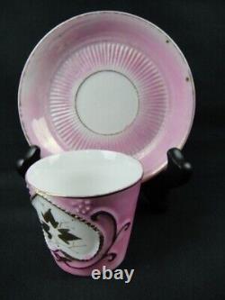 Antique Made in Germany Tiny Pink Tea Cup & Saucer (1895)