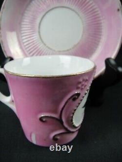 Antique Made in Germany Tiny Pink Tea Cup & Saucer (1895)