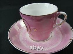 Antique Made in Germany Tiny Pink Tea Cup & Saucer (1895)