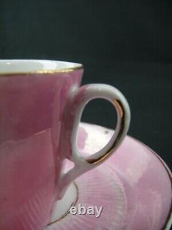 Antique Made in Germany Tiny Pink Tea Cup & Saucer (1895)