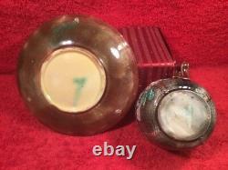 Antique Majolica Wild Rose, Rope Tea Cup and Saucer 1800's