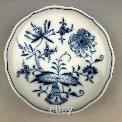 Antique Meissen Germany Blue Onion Floral Tea Cup and Saucer