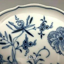 Antique Meissen Germany Blue Onion Floral Tea Cup and Saucer