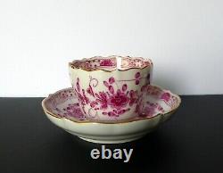 Antique Meissen Indian Flower Demitasse Cup & Saucer Set #2