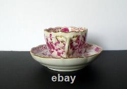 Antique Meissen Indian Flower Demitasse Cup & Saucer Set #2