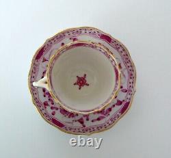 Antique Meissen Indian Flower Demitasse Cup & Saucer Set #2