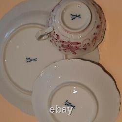 Antique Meissen Porcelain Indian Purple Tea Cup Set 1st Choice/Quality