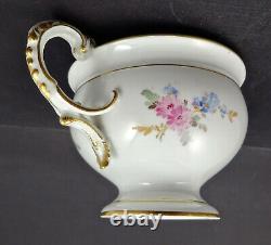 Antique Meissen Tea Cup & Saucer, Art Nouveau, Pedestal Base