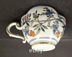 Antique Meissen Tea Cup & Saucer, Quatrefoil Shape, Imari