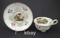 Antique Minton Tea Cup & Saucer, Scenic