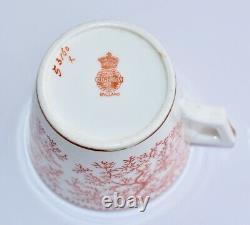Antique Mintons Red SEAWEED Trio Smaller Tea Cup/Demitasse #G 3160