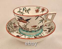 Antique Mintons Tea Cup & Saucer, Flying Cranes