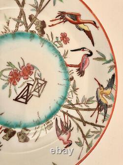 Antique Mintons Tea Cup & Saucer, Flying Cranes