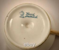 Antique Nippon Tea Cup & Saucer, Pedestal, Scenic