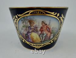 Antique Nymphenburg Tea Cup & Saucer Scenic
