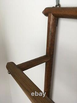 Antique Oak Plate Rack Teacup Hooks Primitive Modern Simple Farmouse MCM