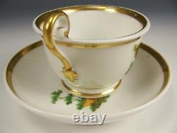 Antique Old Paris Hand Painted Scenic Tea Cup & Saucer Teacup